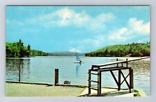 Georges Mills NH-New Hampshire, Lake Sunapee From Dock, Vintage Postcard picture