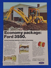 1974 FORD 3550 15ft BACKHOE ORIGINAL PRINT AD CLASSIC AMERICAN HEAVY EQUIPMENT picture