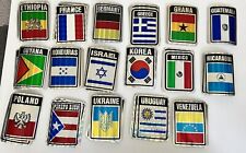 136  Countries Flags Vintage 80's Prism Vending Machine Car Stickers picture