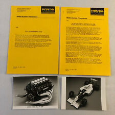 1989 Honda Marlboro McLaren F1 Racing Press Kit Photo Honda NSX + GERMAN  picture