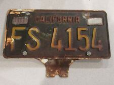 1963-1970 YOM California Trailer License Plate DMV Clear Confirmed CA RV FS4154 picture