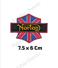 Norton Union Jack Biker British Embroidered Iron Sew On Patch Clothes Jean 513sh picture