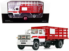 GMC 6500 Stake Truck White and Red 1/34 Diecast Model picture