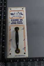 1950s MEL-O-DEE ICE CREAM DOOR PULL HANDLE STAMPED PAINTED METAL SIGN 10
