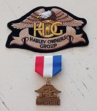 Harley Davidson Owners Group HOG Motorcycle Patch & Ribbon Life Member Set New picture