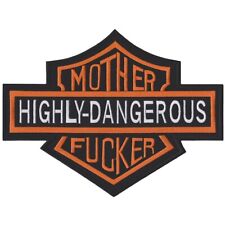 Mother Highly Dangerous Motorcycle Logo Size 9.6x7.1