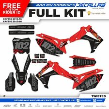 HONDA CRF450 2014 -2016 CRF250 2013 - 2016  MX Graphics Decals Stickers Decallab picture