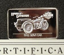 Harley-Davidson 90th Annv SILVER BAR Ingot, 1932 SERVI-CAR picture