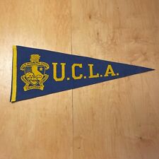 Vintage 1950s University of California Los Angeles 12x28 Felt Pennant Flag picture