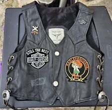 Antique Harley Davidson Mini Leather Vest  picture