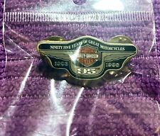 Authentic 1998 95th Anniversary Of Harley Davidson Vest Pin New Vintage Rare picture