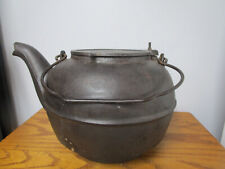 RARE #8 Goodell & Co. Cast Iron Kettle Pot With Bail Handle & Bird Spout picture