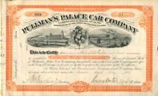 Pullman's Palace Car Co. signed by Chief Justice Mellville W. Fuller - Stock Cer picture