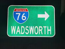 WADSWORTH Interstate 76 OHIO route road sign 18