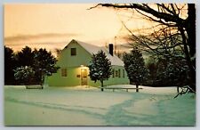 Vintage Postcard MA Berkley Bay State Beagle Club Winter Snow Scene -5916 picture