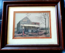 Vintage Print of Jim Harrison Coca Cola Painting Gas Station Corner Store Frame picture