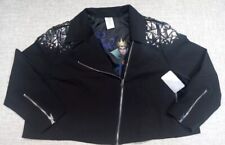 Disney Villains Evil Queen Snow White Black Motorcycle Womens Jacket 1X New picture