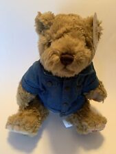 Hard Rock Cafe Cleveland Ohio Plush Teddy Bear in Denim Jacket Collectable Bear picture