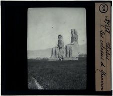 Egypt.Egypt.Thebes.Colossi of Memnon.Photo on Glass.Lantern Magic.Projection  picture
