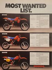 1984 Honda CR125 CR250R CR500R Original 7pg Motorcycle Ad picture