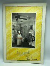 Paul Bocuse signed menu from 1990 and 4 other vintage menus, two are handwritten picture