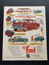 Vintage 1952 Ford Print Ad picture