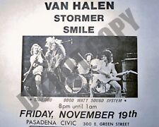 Nov 1976 Van Halen Concert At Pasadena Civic Auditorium Flyer Ad 8x10 Photo picture