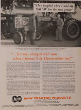 1958 M&W Tractor Vintage Print Ad Farm Products Turbo-Dome Pistons Dealer Power picture