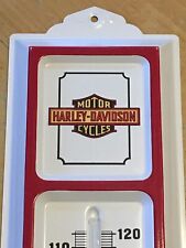 VINTAGE HARLEY DAVIDSON MOTORCYCLE SALES - SERVICE METAL THERMOMETER in box USA picture