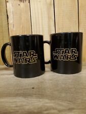 Star Wars Coffee Cup Set, 2 Mugs Included, Lucas Films 1997, Black. 16oz picture