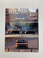 1984 Honda Civic CRX Accord Prelude USDM Brochure Rare Catalog 84-87 83 86 82-85 picture