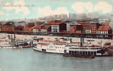 St Louis MO Missouri Harbor Skyline Steamer Quincy Early 1900s Vtg Postcard B16 picture