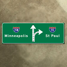 Minnesota Minneapolis St Paul Interstate 35E 35W highway marker road sign 21x7 picture