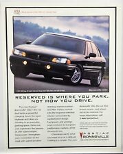 1995 Pontiac Bonneville SSEi Driving Excitement Vintage Poster Print Ad picture