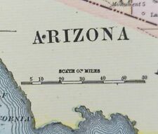 Antique 1892 ARIZONA TERRITORY Map 11