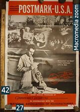 Rare 1943 WWII Paramount Pictures Short Film Advertisement POSTMARK-USA) 42x26.  picture