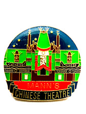 Vintage Mann's Chinese Theatre Hollywood California enamel  Pin-back picture