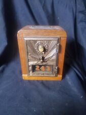 Handmade Vintage Post Office Mail Box Door Postal Coin BANK  picture