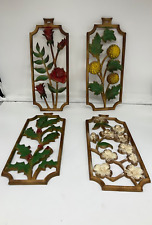 Vintage Sexton Metal Floral Wall Art set of 4 picture