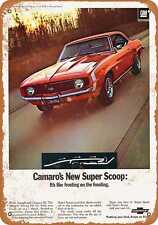 Metal Sign - 1969 Chevrolet Camaro SS Super Scoop - Vintage Look Reproduction picture