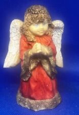 Vintage Angel in Red with Blue Eyes Figurine picture
