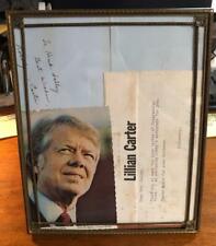 1976 President Jimmy Carter Rosalynn Lillian Signed Autograph Auto WHITE HOUSE picture