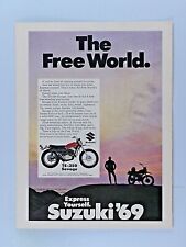 1969 Suzuki TS 250 Savage Vintage Free World Express Yourself Original Print Ad  picture
