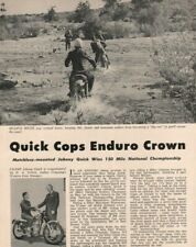 1960 Johnny Quick Matchless wins Bellflower CA Enduro -1-Page Motorcycle Article picture