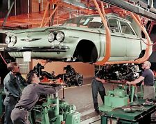 1959 CHEVROLET CORVAIR ASSEMBLY Color Tinted PHOTO  (201-B) picture