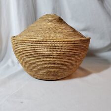 Beautiful Vintage  Native American Indigenous Hand Woven Basket with Lid  picture