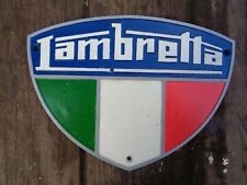 ` Badge Shaped ` LAMBRETTA SCOOTER Heavy Cast Metal SIGN not enamel (ref cm) picture