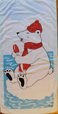 VTG 1984 Terrimondo Polar Bear Popsicle Icee Looking Cotton Beach Towel 28