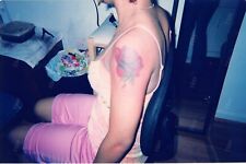Original Photo 4x6 Woman With Rose Tattoo On Arm H262 #46 picture