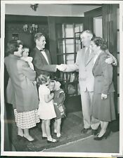 1953 Orr Family Congratulates Grandpa Tom Burkes Senate Win Politics 7X9 Photo picture